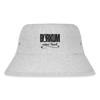 Borkum meine Insel - Stanley/Stella recycelter Bucket Hat - Grau meliert - Vorne