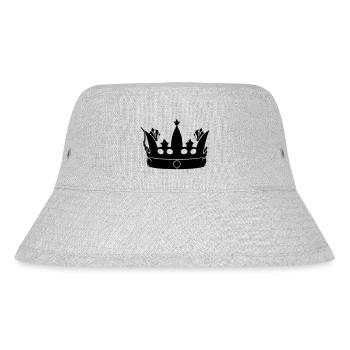 Krone Symbol König und Königin Liebe Vektor 4 - Stanley/Stella recycelter Bucket Hat - Grau meliert - Vorne