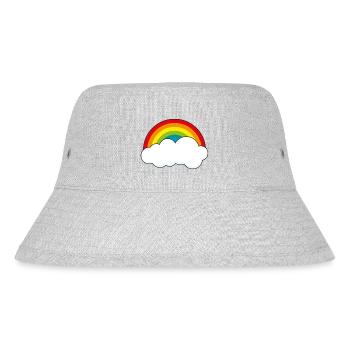 Arc-en-ciel avec nuage - Bob recyclé Stanley/Stella - gris chiné - Devant