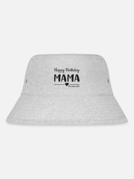Happy Birthday Mama! Mama Geburtstag - Stanley/Stella recycelter Bucket Hat - Grau meliert