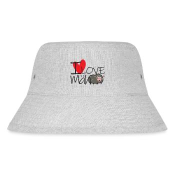 I Love Mäh - Stanley/Stella recycelter Bucket Hat - Grau meliert - Vorne