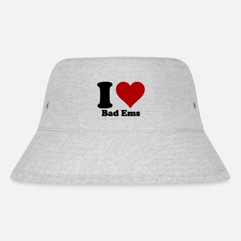 I Love Bad Ems - Stanley/Stella recycelter Bucket Hat - Grau meliert
