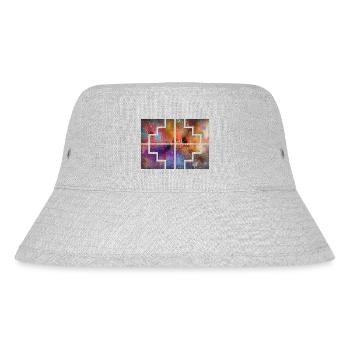 Geometric Collor - Stanley/Stella Recycled Bucket Hat - heather grey - Front