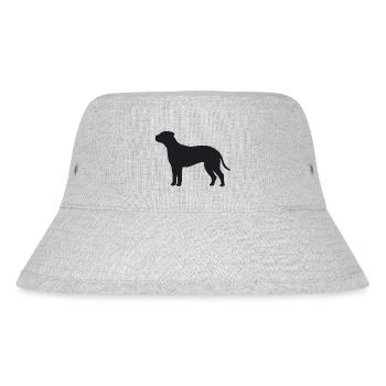 Bullmastiff Silhouette - Stanley/Stella recycelter Bucket Hat - Grau meliert - Vorne