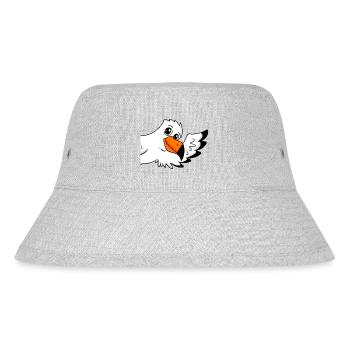 Möwe Gruß Begrüßung - Stanley/Stella recycelter Bucket Hat - Grau meliert - Vorne