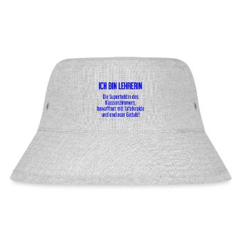 Lehrerin - Die Superheldin des Klassenzimmers! - Stanley/Stella recycelter Bucket Hat - Grau meliert - Vorne