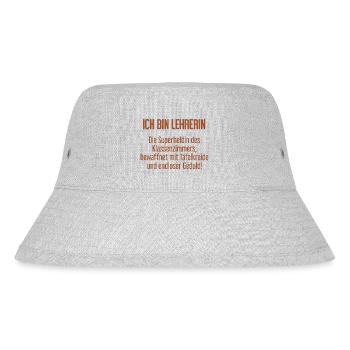 Lehrerin - Die Superheldin des Klassenzimmers! - Stanley/Stella recycelter Bucket Hat - Grau meliert - Vorne