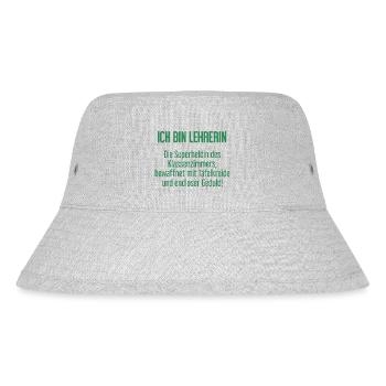 Lehrerin - Die Superheldin des Klassenzimmers! - Stanley/Stella recycelter Bucket Hat - Grau meliert - Vorne