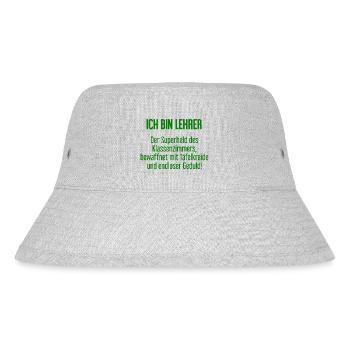 Lehrer - Der Superheld des Klassenzimmers! - Stanley/Stella recycelter Bucket Hat - Grau meliert - Vorne