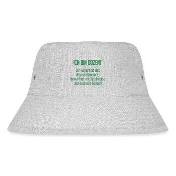 Dozent - Der Superheld des Klassenzimmers! - Stanley/Stella recycelter Bucket Hat - Grau meliert - Vorne