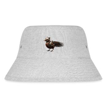 Steampunk Vogel - Stanley/Stella recycelter Bucket Hat - Grau meliert - Vorne