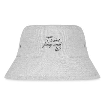 music is what feelings sound like mit Noten - Stanley/Stella recycelter Bucket Hat - Grau meliert - Vorne