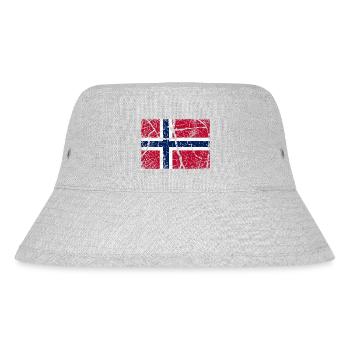 Flagge Norwegen - Stanley/Stella recycelter Bucket Hat - Grau meliert - Vorne