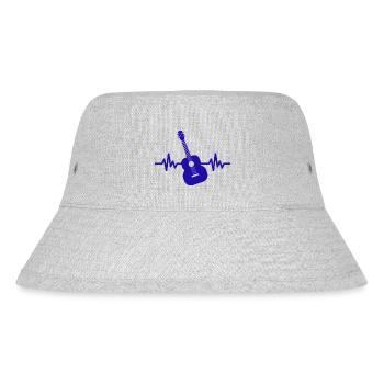 Herzschlag Gitarre - Rock 'n' Roll Punk Band Metal - Stanley/Stella recycelter Bucket Hat - Grau meliert - Vorne