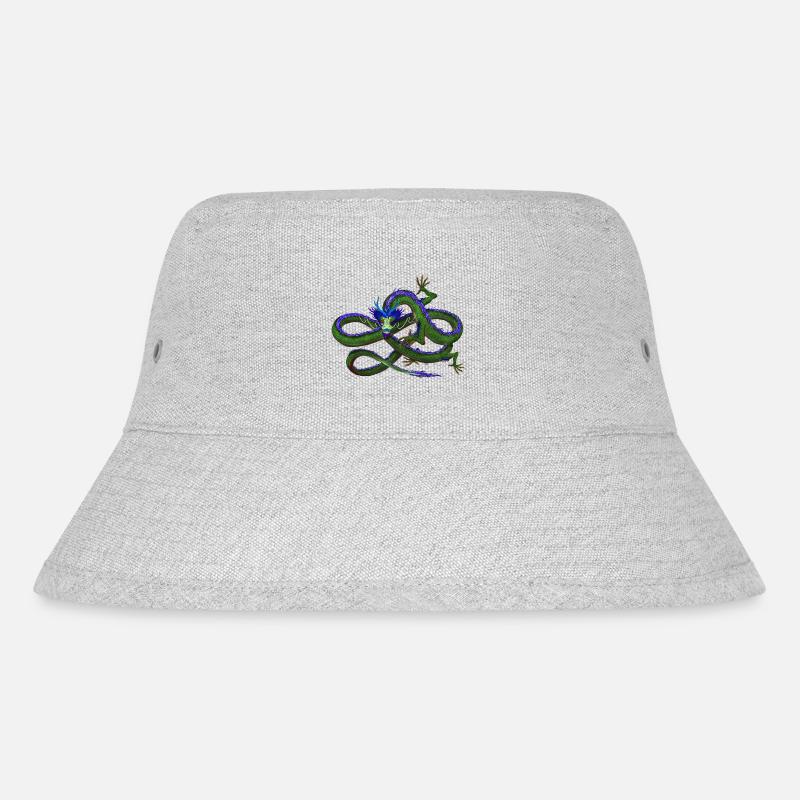 CHINESISCHER DRACHE - Stanley/Stella recycelter Bucket Hat - Grau meliert