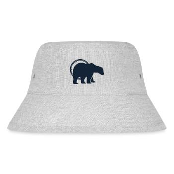 Bär - Panda Wald Natur Freiheit wild - Stanley/Stella recycelter Bucket Hat - Grau meliert - Vorne