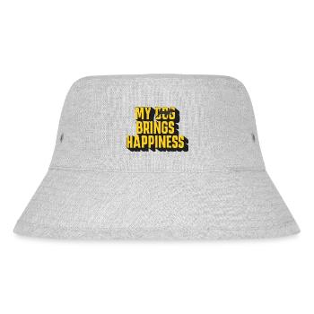 Mein Hund Bringt Glück - Stanley/Stella recycelter Bucket Hat - Grau meliert - Vorne