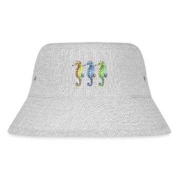 Seahorses - Stanley/Stella Recycled Bucket Hat - heather grey - Front