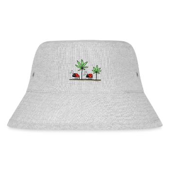 Glückskäfer - Glückskiffer - Stanley/Stella recycelter Bucket Hat - Grau meliert - Vorne