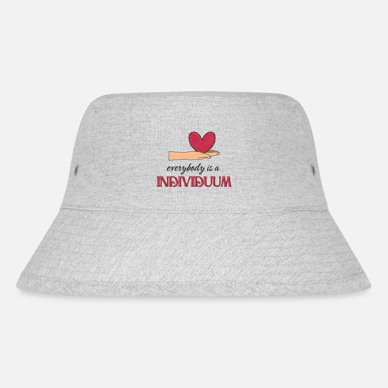 Everybody is a individuum - Stanley/Stella recycelter Bucket Hat - Grau meliert
