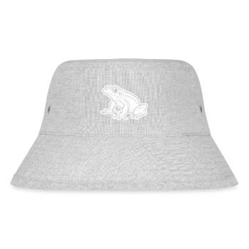 Frosch Tier - Stanley/Stella recycelter Bucket Hat - Grau meliert - Vorne