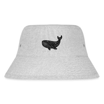 Grosser schwimmender Wal Vintage Meerestier - Stanley/Stella recycelter Bucket Hat - Grau meliert - Vorne