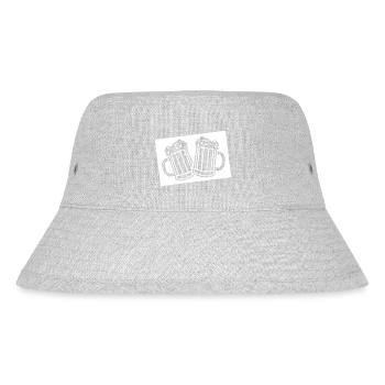Bier Symbol Saufen Bierglas - Stanley/Stella recycelter Bucket Hat - Grau meliert - Vorne
