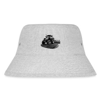 Landmaschinen Traktor Feld Schlepper Feldarbeit - Stanley/Stella recycelter Bucket Hat - Grau meliert - Vorne