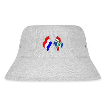 Flagge Niederlande, Groningen - Stanley/Stella recycelter Bucket Hat - Grau meliert - Vorne