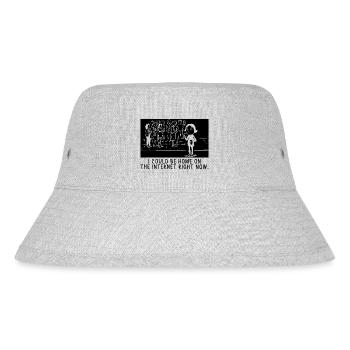 I Could Be Home On The Internet Right Now Sayings - Stanley/Stella Recycled Bucket Hat - heather grey - Front