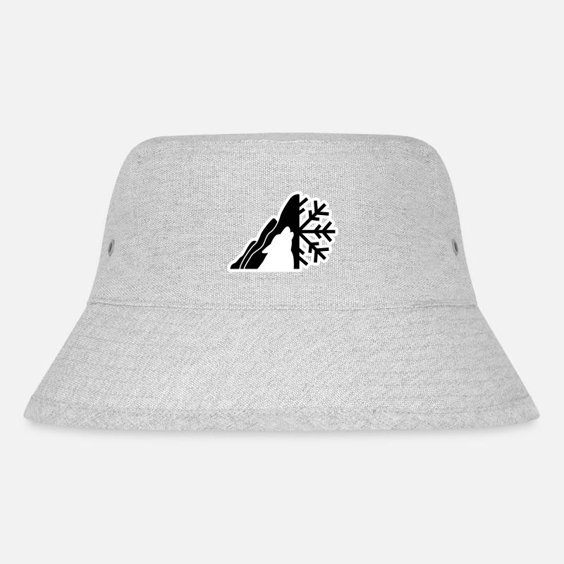 Mountain Logo - Stanley/Stella Recycled Bucket Hat - heather grey