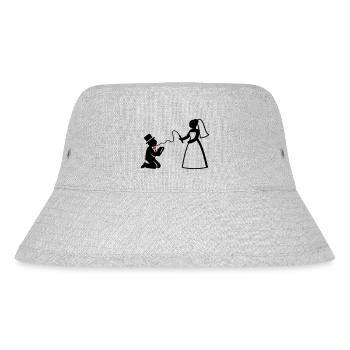 Newlyweds Married Couple Whip Wedding - Stanley/Stella Recycled Bucket Hat - heather grey - Front