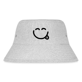 Visage heureux avec la langue qui sort - Bob recyclé Stanley/Stella - gris chiné - Devant