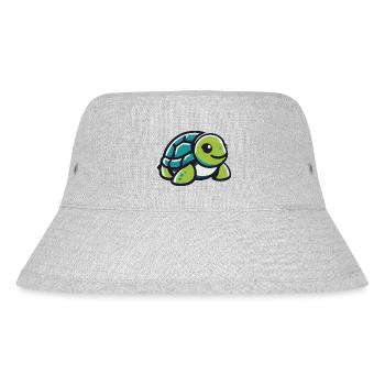 Grüne Landschildkröte - Stanley/Stella recycelter Bucket Hat - Grau meliert - Vorne