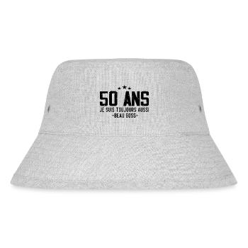 Beau goss Cadeau Anniversaire 50 ans Humour - Bob recyclé Stanley/Stella - gris chiné - Devant