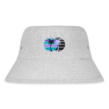 Vintage Palmen - Stanley/Stella recycelter Bucket Hat - Grau meliert - Vorne