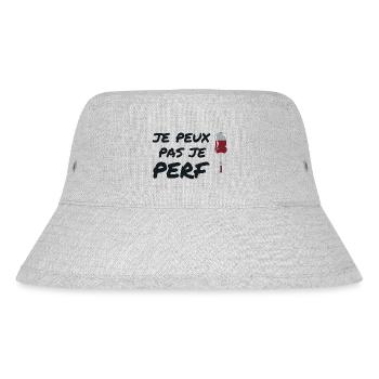 Ich kann nicht perf, Krankenschwester Humor Geschenkidee - Stanley/Stella recycelter Bucket Hat - Grau meliert - Vorne