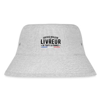 Certified Best Delivery Man in All of France - Stanley/Stella Recycled Bucket Hat - heather grey - Front
