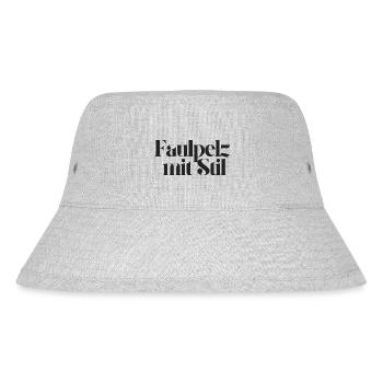 Faulpelz mit Stil - Stanley/Stella recycelter Bucket Hat - Grau meliert - Vorne