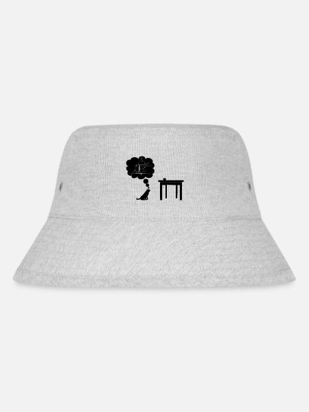 Katze sciencest Springen - Stanley/Stella recycelter Bucket Hat - Grau meliert