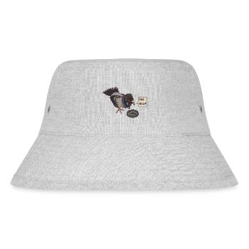 Traurige Taube - Stanley/Stella recycelter Bucket Hat - Grau meliert - Vorne