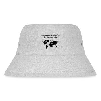 Reisen ist tödlich - Stanley/Stella recycelter Bucket Hat - Grau meliert - Vorne