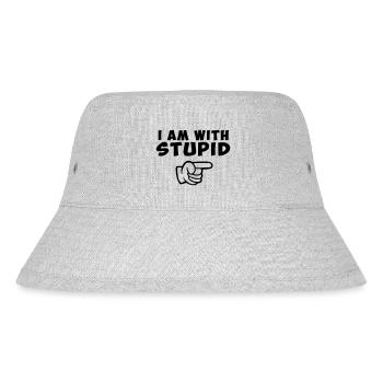 Zitate lustig Zitat Humor Spaß Freundschaftspaar - Stanley/Stella recycelter Bucket Hat - Grau meliert - Vorne
