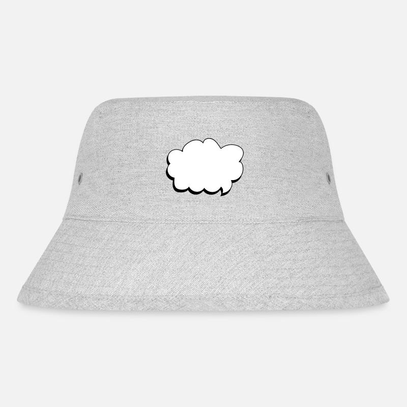 speech bubble - Stanley/Stella Recycled Bucket Hat - heather grey