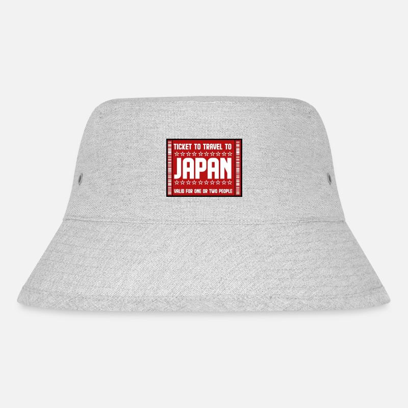 Reiseticket nach Japan - Stanley/Stella recycelter Bucket Hat - Grau meliert