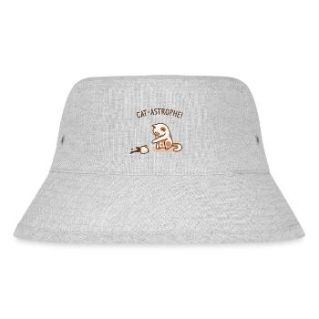 Cat disaster | Funny kitten - Stanley/Stella Recycled Bucket Hat - heather grey - Front
