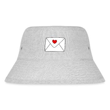 Herz Brief Liebesbrief Geschenk Valentinstag Paare - Stanley/Stella recycelter Bucket Hat - Grau meliert - Vorne