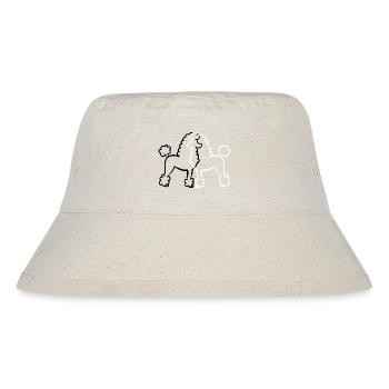 Pudel Ying Yang / Hund / Schwarz Weiß / Hunderasse - Stanley/Stella recycelter Bucket Hat - Naturweiß - Vorne