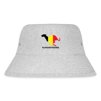 Greyhound Belgium #Lovegreyhounds - Stanley/Stella Recycled Bucket Hat - heather grey - Front