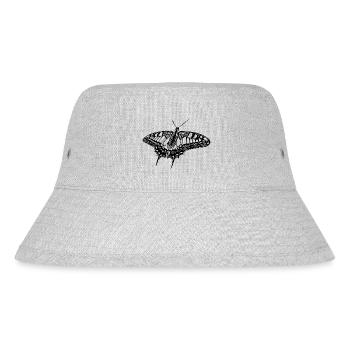 Eleganter Vintage Schwalbenschwanz Schmetterling - Stanley/Stella recycelter Bucket Hat - Grau meliert - Vorne